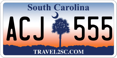 SC license plate ACJ555