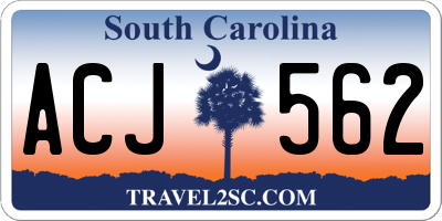 SC license plate ACJ562