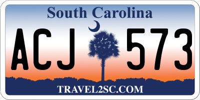 SC license plate ACJ573