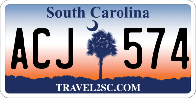 SC license plate ACJ574