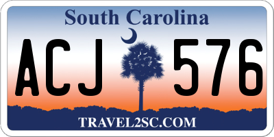 SC license plate ACJ576