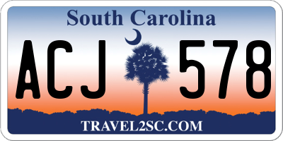 SC license plate ACJ578