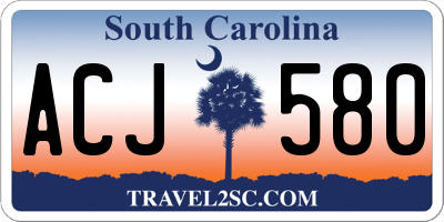 SC license plate ACJ580