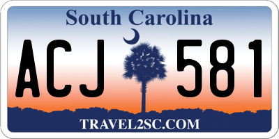 SC license plate ACJ581