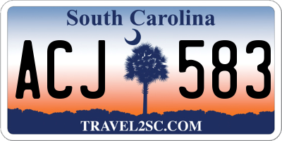 SC license plate ACJ583