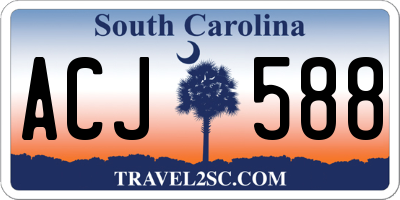SC license plate ACJ588