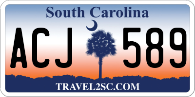 SC license plate ACJ589