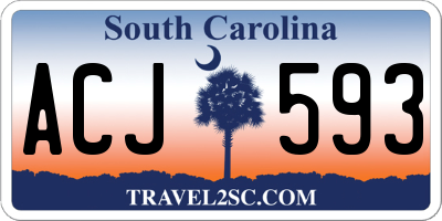 SC license plate ACJ593
