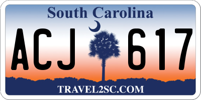 SC license plate ACJ617