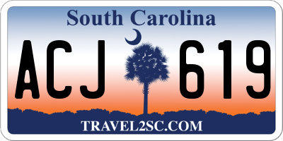 SC license plate ACJ619