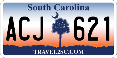 SC license plate ACJ621