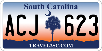 SC license plate ACJ623