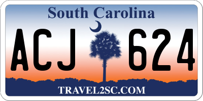 SC license plate ACJ624