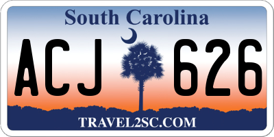 SC license plate ACJ626