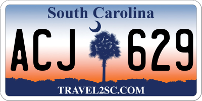 SC license plate ACJ629