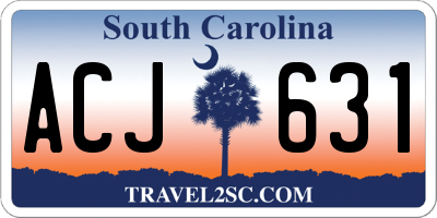SC license plate ACJ631