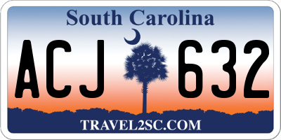 SC license plate ACJ632