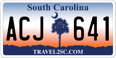 SC license plate ACJ641