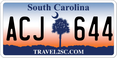 SC license plate ACJ644
