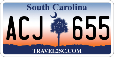 SC license plate ACJ655