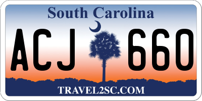 SC license plate ACJ660