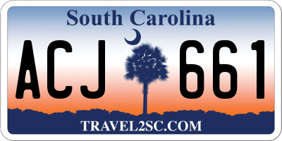 SC license plate ACJ661