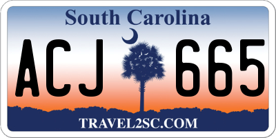SC license plate ACJ665