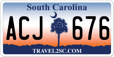 SC license plate ACJ676