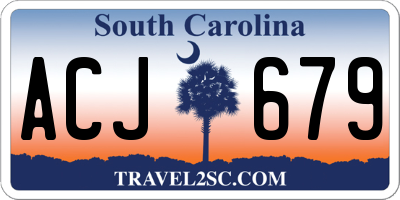 SC license plate ACJ679