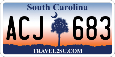 SC license plate ACJ683