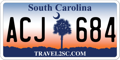SC license plate ACJ684