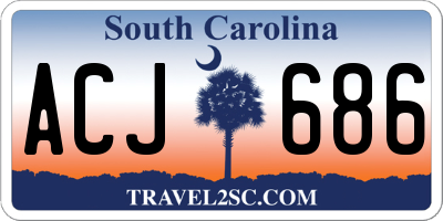 SC license plate ACJ686