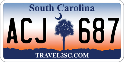 SC license plate ACJ687