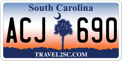 SC license plate ACJ690