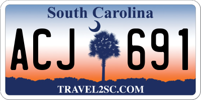 SC license plate ACJ691