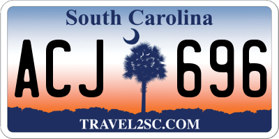 SC license plate ACJ696