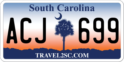 SC license plate ACJ699