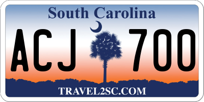 SC license plate ACJ700