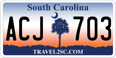 SC license plate ACJ703