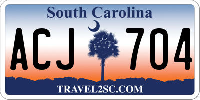 SC license plate ACJ704