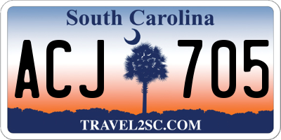 SC license plate ACJ705