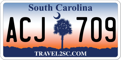 SC license plate ACJ709