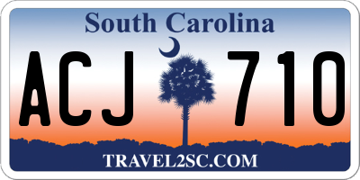 SC license plate ACJ710