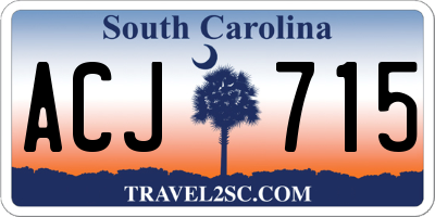 SC license plate ACJ715
