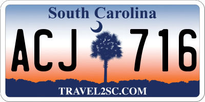 SC license plate ACJ716