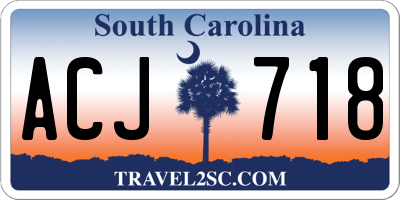 SC license plate ACJ718