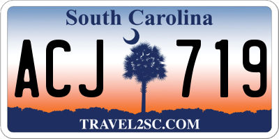 SC license plate ACJ719