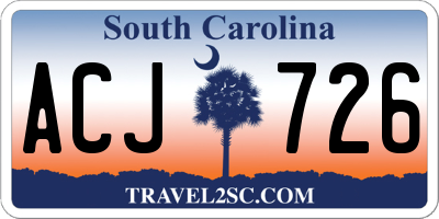 SC license plate ACJ726