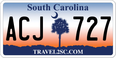 SC license plate ACJ727