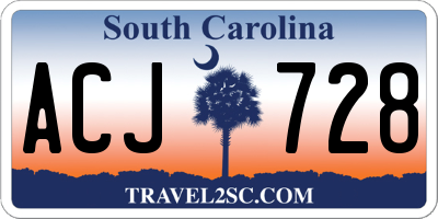 SC license plate ACJ728